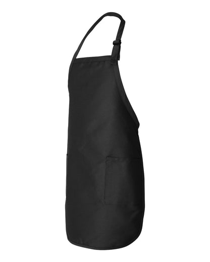 Q-Tees Full-Length Apron with Pockets Q4350 #color_Black