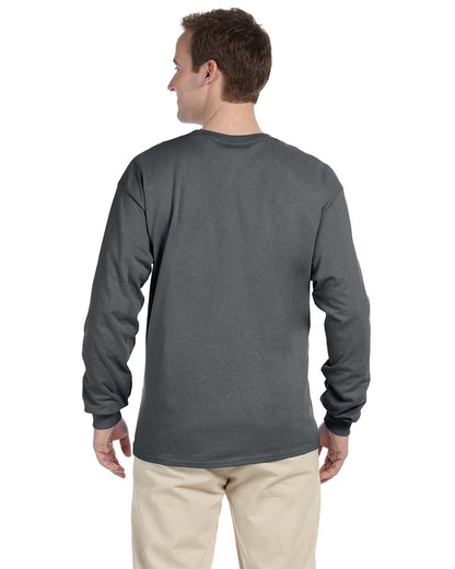 Fruit of the Loom Adult HD Cotton™ Long-Sleeve T-Shirt 4930 #color_CHARCOAL GREY