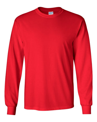 Gildan Ultra Cotton® Long Sleeve T-Shirt 2400 #color_Red