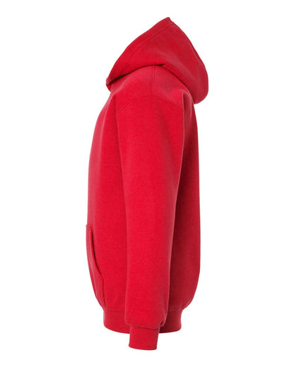 M&O Youth Fleece Pullover Hoodie 3322 #color_Red