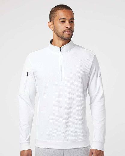 Adidas Performance Textured Quarter-Zip Pullover A295 #colormdl_White