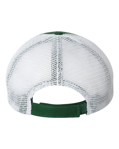 Sportsman Bio-Washed Trucker Cap AH80 #color_Dark Green/ White