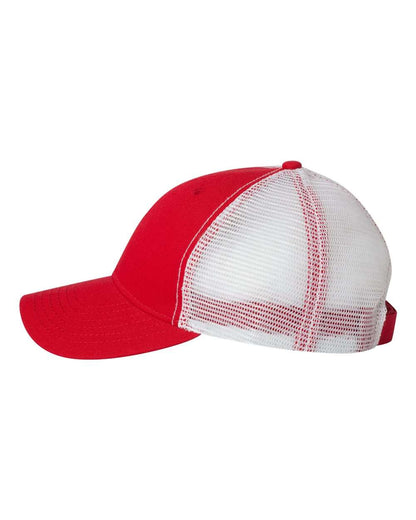 Sportsman Bio-Washed Trucker Cap AH80 #color_Red/ White