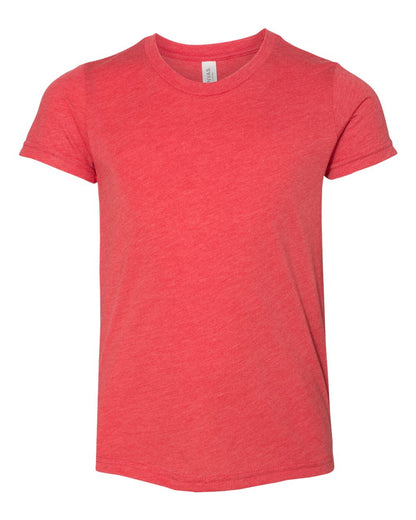 BELLA + CANVAS Youth Triblend Tee 3413Y #color_Red Triblend