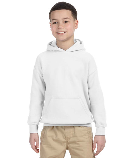 Gildan Youth Heavy Blend™ Hooded Sweatshirt G185B #color_WHITE