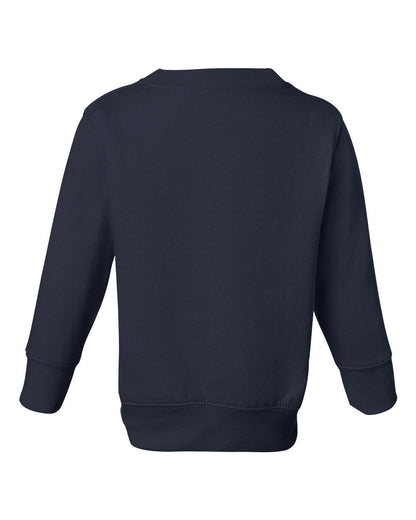 Rabbit Skins Toddler Fleece Crewneck Sweatshirt 3317 #color_Navy