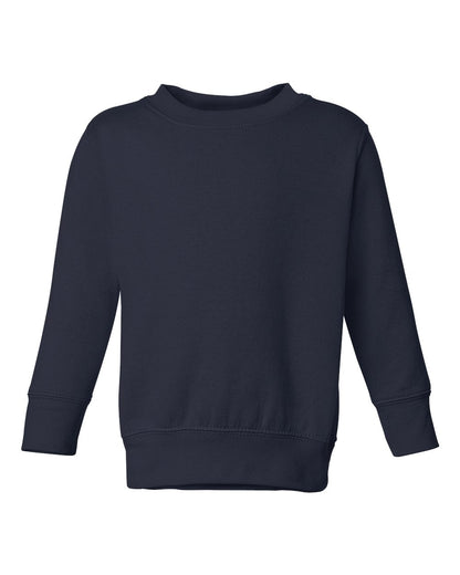 Rabbit Skins Toddler Fleece Crewneck Sweatshirt 3317 #color_Navy