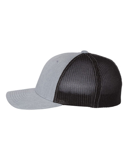 Richardson R-Flex Trucker Cap 110 #color_Heather Grey/ Black