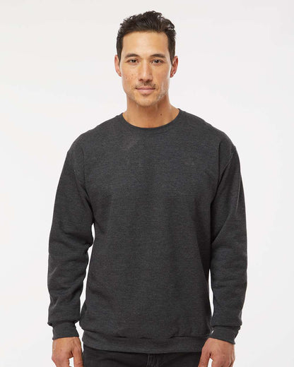 M&O Unisex Crewneck Fleece 3340 #colormdl_Jet Black Heather