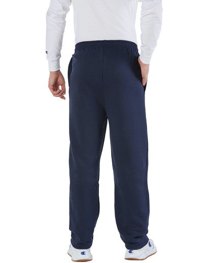 Champion Adult Powerblend® Open-Bottom Fleece Pant with Pockets P800 #color_NAVY