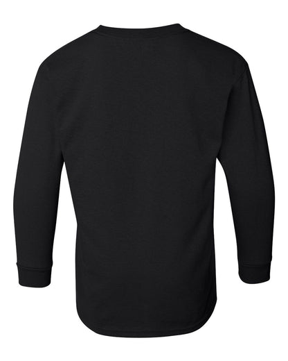 Gildan Heavy Cotton™ Youth Long Sleeve T-Shirt 5400B #color_Black