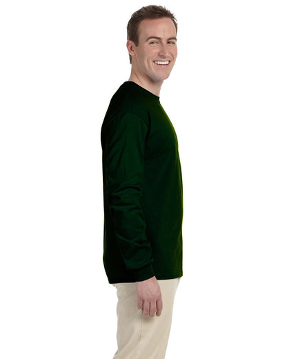 Gildan Adult Ultra Cotton® Long-Sleeve T-Shirt G240 #color_FOREST GREEN