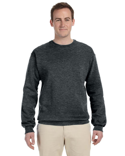 JERZEES Adult NuBlend® Fleece Crew 562 #color_BLACK HEATHER