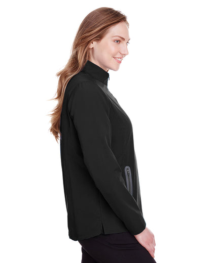 North End Ladies' Quest Stretch Quarter-Zip NE401W #color_BLACK / CARBON