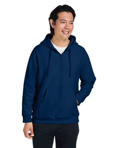 Team 365 Unisex Zone HydroSport™ Heavyweight Quarter-Zip Hooded Sweatshirt TT97 #color_SPORT DARK NAVY