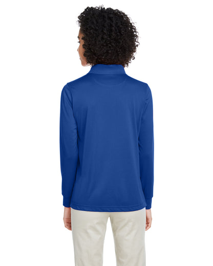 Harriton Ladies' Advantage Snag Protection Plus IL Long Sleeve Polo M348LW #color_TRUE ROYAL