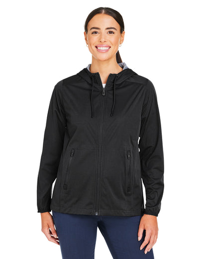 North End Ladies' Network Lightweight Jacket NE75W #color_BLACK HEATHER