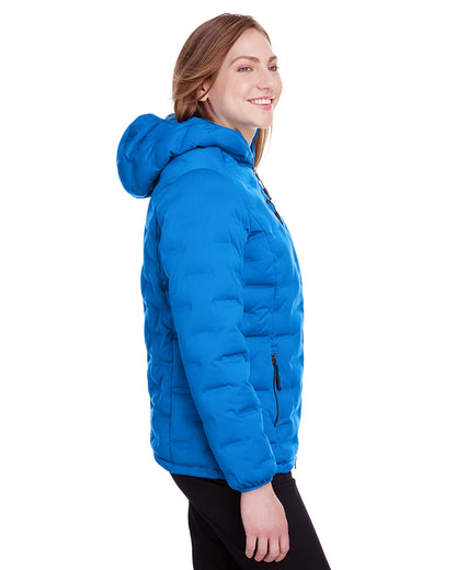 North End Ladies' Loft Puffer Jacket NE708W #color_OLYM BLU / CRBN