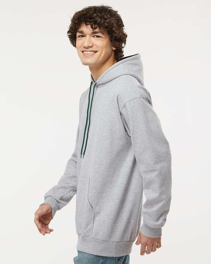 King Fashion Two-Tone Hooded Sweatshirt KF9041 #colormdl_Sport Grey/ Forest Green