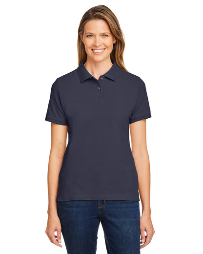 Harriton Ladies' Short-Sleeve Polo M200W #color_NAVY