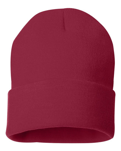 Sportsman 12" Solid Cuffed Beanie SP12 #color_Cardinal