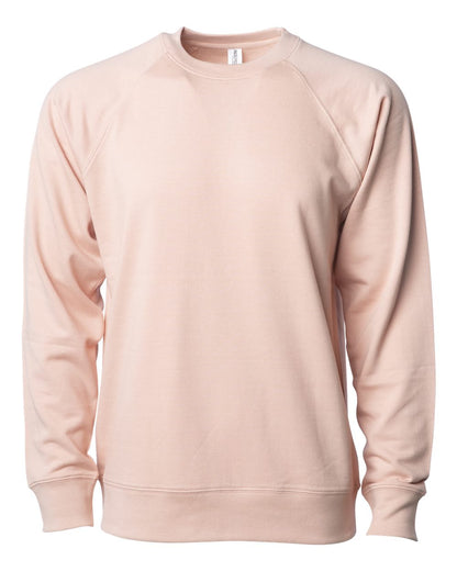 Independent Trading Co. Icon Lightweight Loopback Terry Crewneck Sweatshirt SS1000C #color_Rose