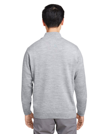 Harriton Unisex Pilbloc™ Quarter-Zip Sweater M421 #color_GREY HEATHER