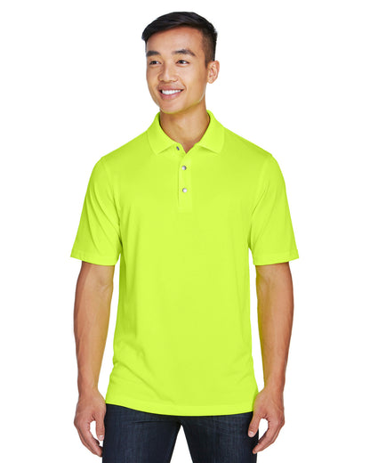 Harriton Men's Advantage Snag Protection Plus IL Snap Placket Polo M345 #color_SAFETY YELLOW