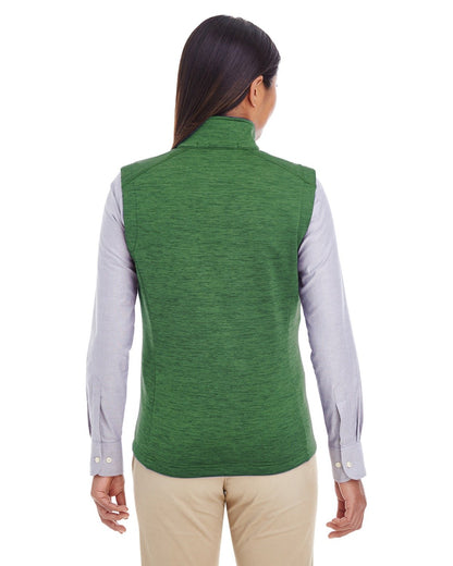 Devon & Jones Ladies' Newbury Mélange Fleece Vest DG797W #color_FOREST HEATHER