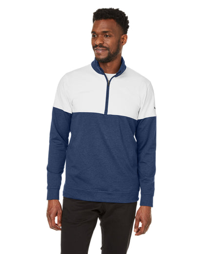 Puma Golf Men's Cloudspun Warm Up Quarter-Zip 595803 #color_PEACOAT / BRT WHT