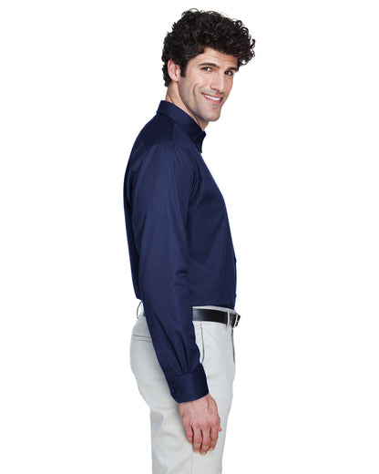 Core365 Men's Operate Long-Sleeve Twill Shirt 88193 #color_CLASSIC NAVY