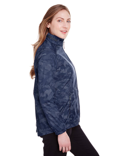 North End Ladies' Rotate Reflective Jacket NE711W #color_CLASSC NVY / CRBN