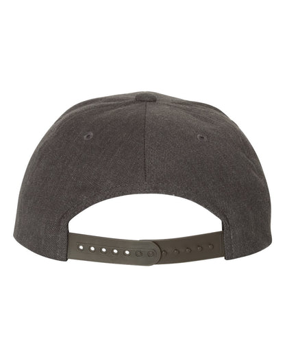 YP Classics Premium Flat Bill Snapback Cap 6089M #color_Dark Heather