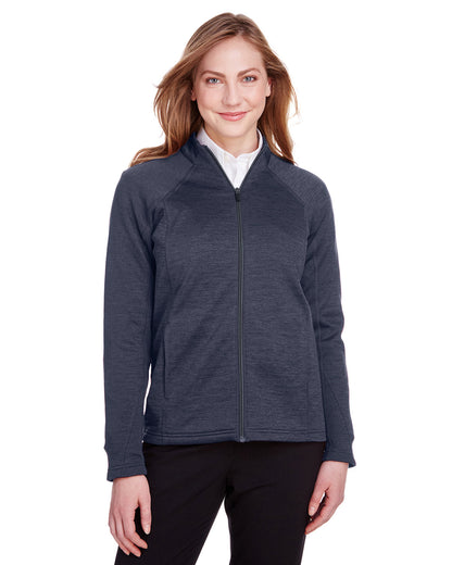 North End Ladies' Flux 2.0 Full-Zip Jacket NE712W #color_CLSC NVY HT / CRB