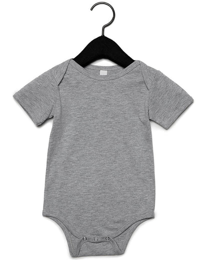 BELLA + CANVAS Infant Jersey Short-Sleeve One-Piece 100B #color_ATHLETIC HEATHER