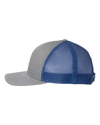 Richardson Snapback Trucker Cap 112 #color_Heather Grey/ Royal