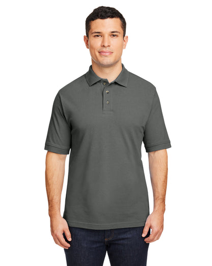 Harriton Men's Short-Sleeve Polo M200 #color_CHARCOAL