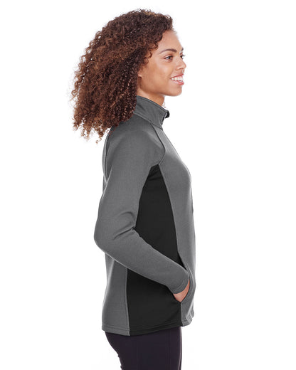 Spyder Ladies' Constant Half-Zip Sweater S16562 #color_POLAR / BLACK
