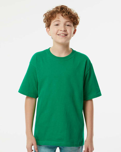 M&O Youth Gold Soft Touch T-Shirt 4850 #colormdl_Fine Kelly Green