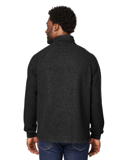 North End Men's Aura Sweater Fleece Quarter-Zip NE713 #color_BLACK