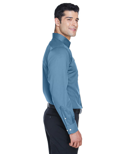 Devon & Jones Men's Crown Collection® Solid Stretch Twill Woven Shirt DG530 #color_SLATE BLUE