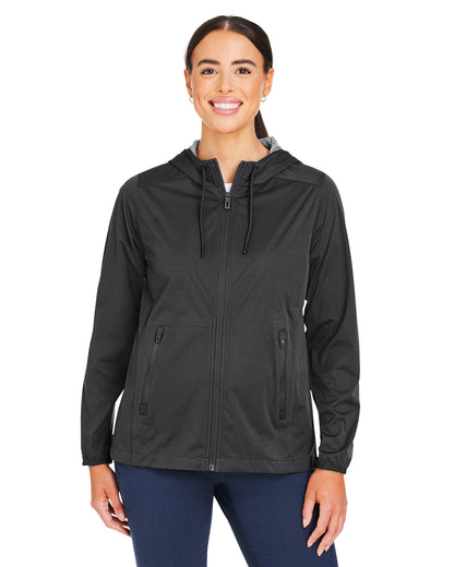 North End Ladies' Network Lightweight Jacket NE75W #color_CARBON HEATHER