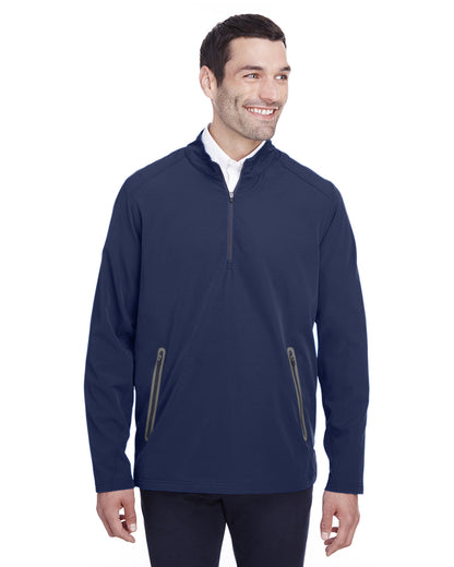North End Men's Quest Stretch Quarter-Zip NE401 #color_CLASSC NVY / CRBN