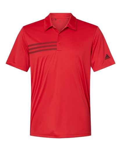 Adidas 3-Stripes Chest Polo A324 #color_Collegiate Red/ Black