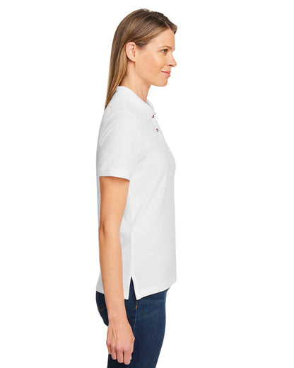 Harriton Ladies' Short-Sleeve Polo M200W #color_WHITE