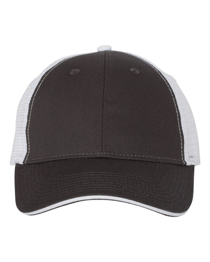 Valucap Sandwich Trucker Cap S102 #color_Charcoal/ White