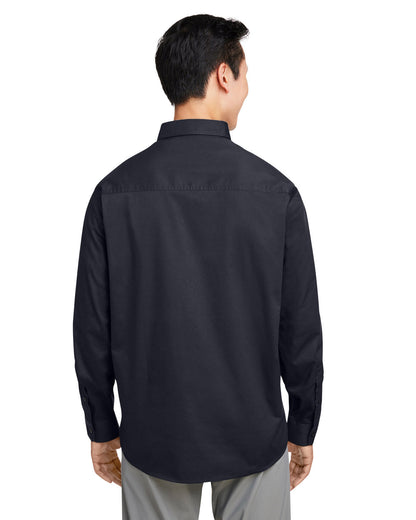 Harriton Men's Advantage IL Long-Sleeve Workshirt M585L #color_BLACK