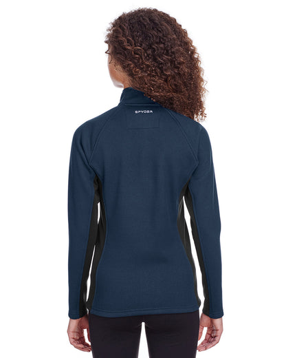 Spyder Ladies' Constant Half-Zip Sweater S16562 #color_FRONTIER / BLACK
