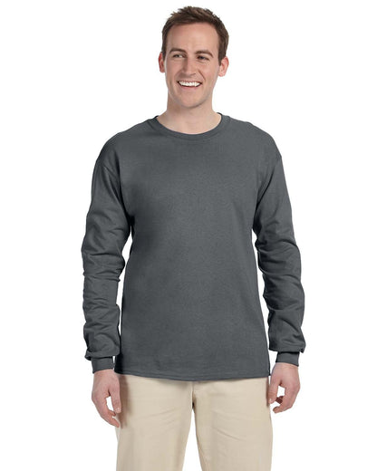 Fruit of the Loom Adult HD Cotton™ Long-Sleeve T-Shirt 4930 #color_CHARCOAL GREY