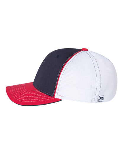 Richardson Pulse Sportmesh R-Flex Cap 172 #color_Navy/ White/ Red Tri